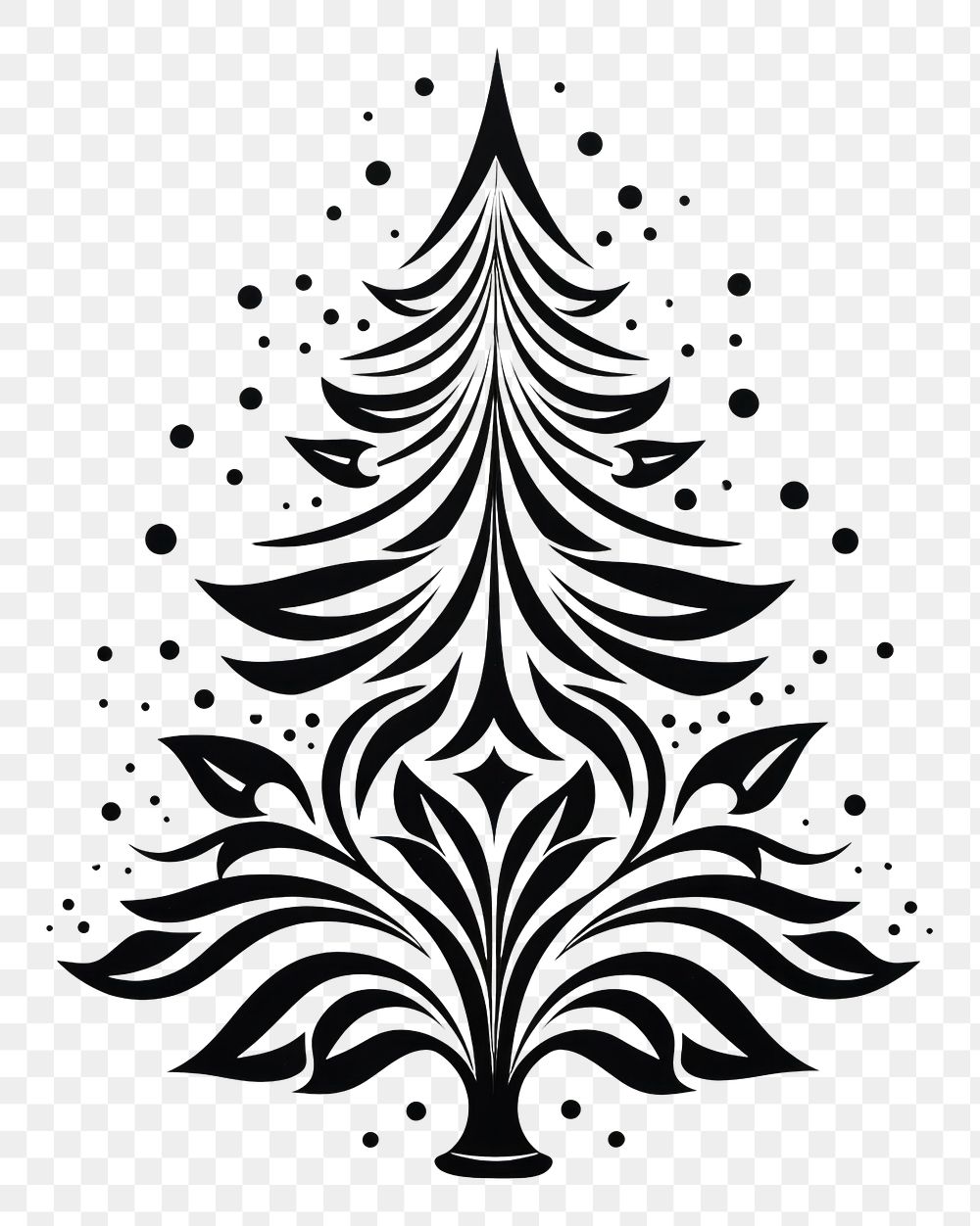 PNG Christmas tree christmas pattern logo. AI generated Image by rawpixel.