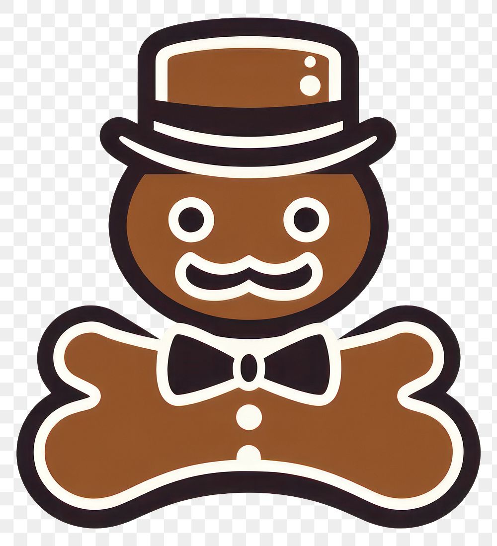 PNG Gingerbread man gingerbread food logo. AI generated Image by rawpixel.