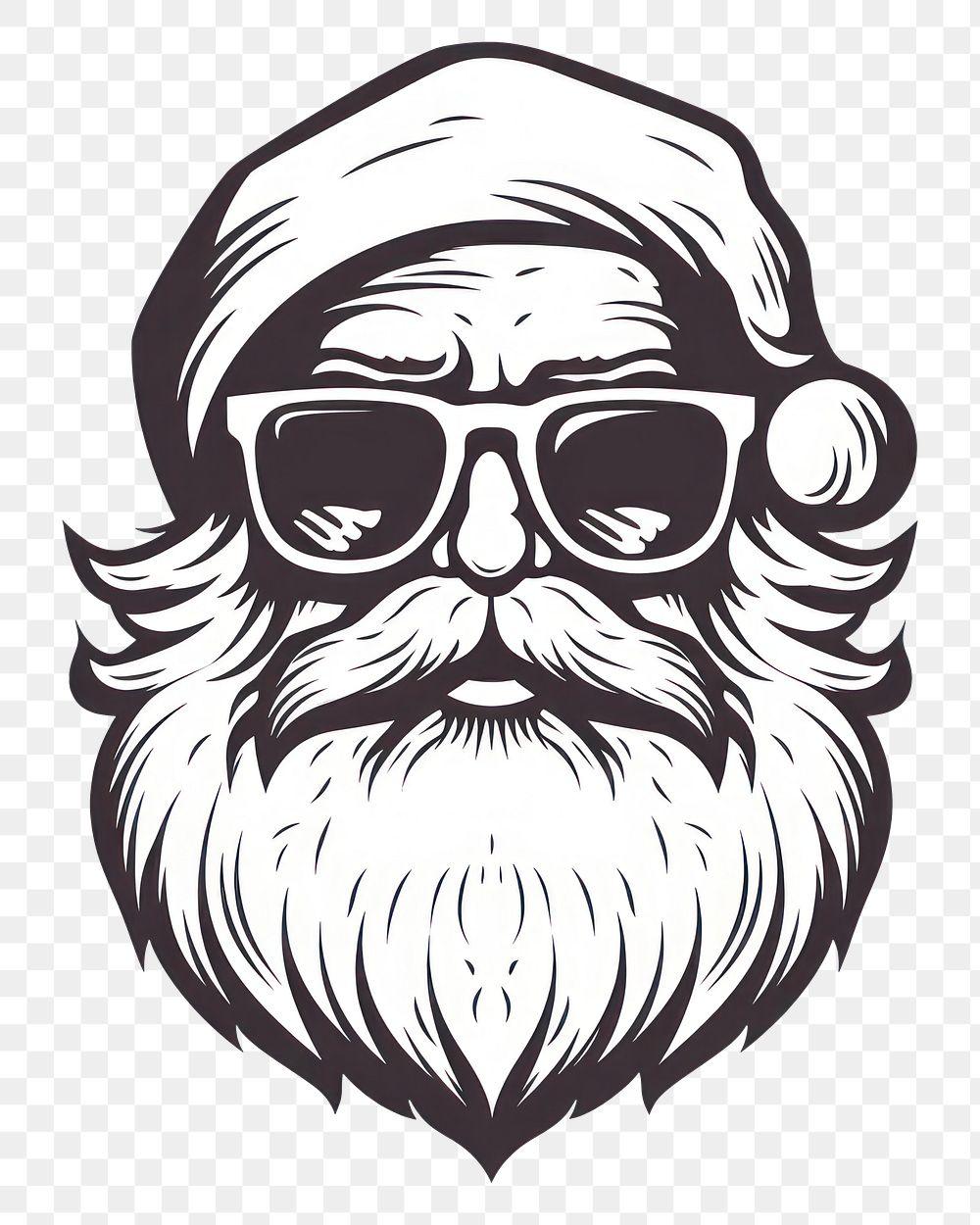 PNG Santa claus drawing sketch logo. 