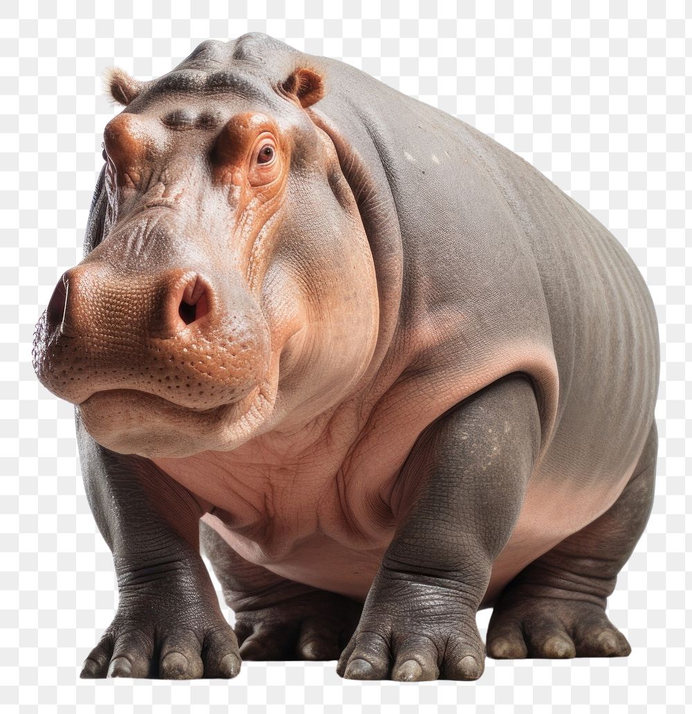 PNG  Hippo wildlife animal mammal. AI generated Image by rawpixel.