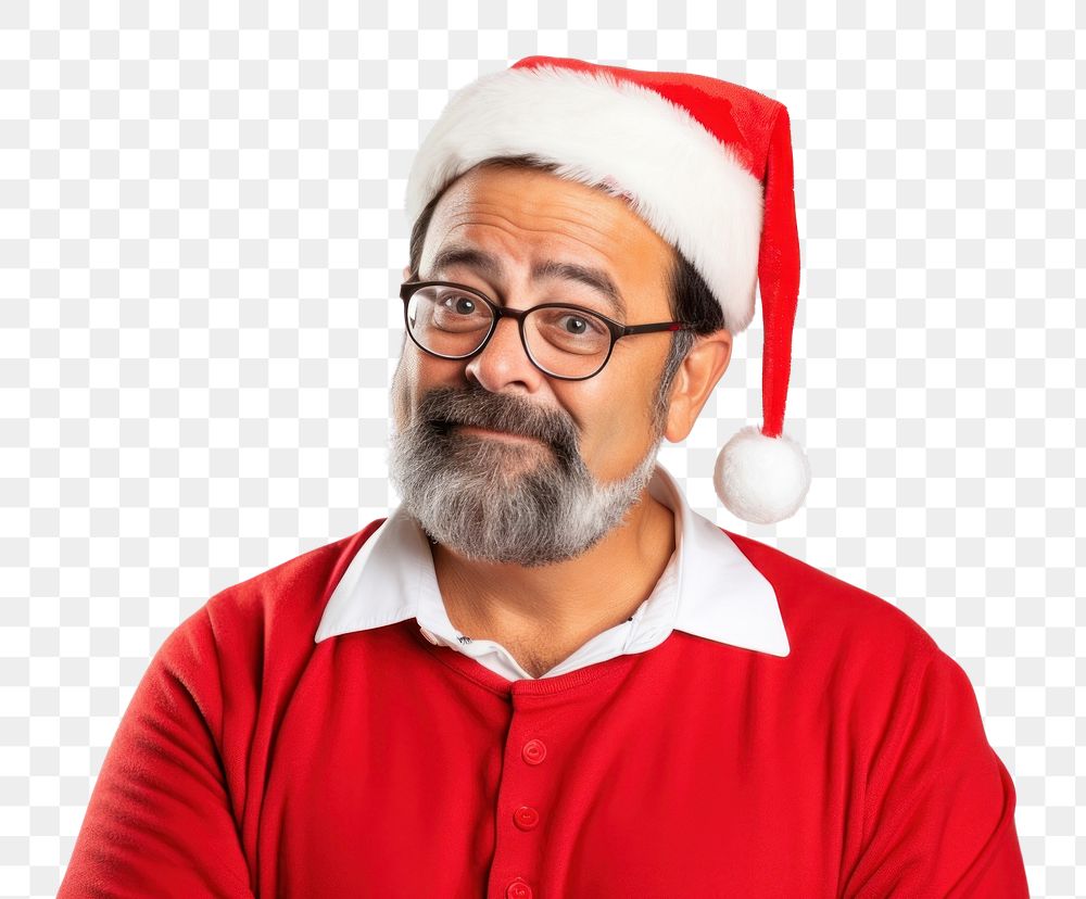 PNG Mexican man wearing santa outfit christmas portrait adult. AI generated Image by rawpixel.