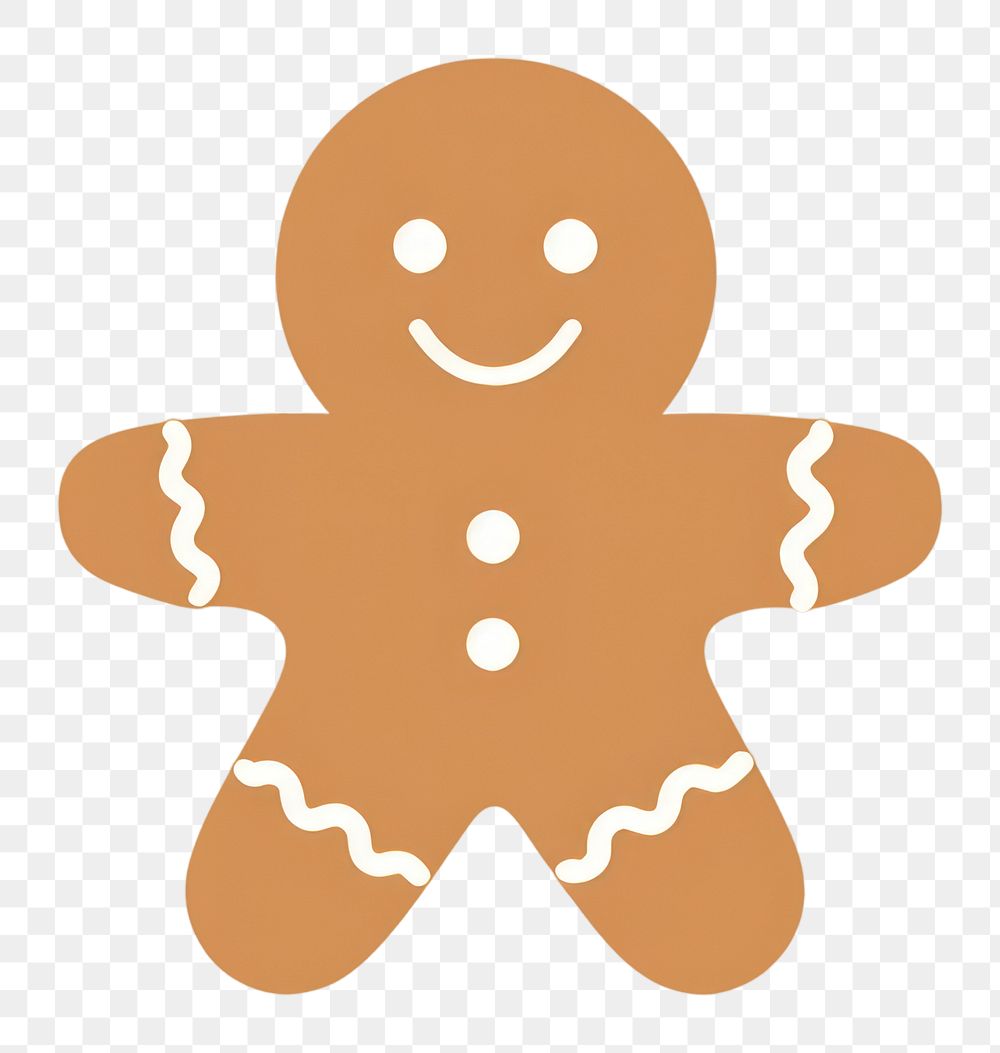 PNG Gingerbread man cookie food anthropomorphic. AI generated Image by rawpixel.