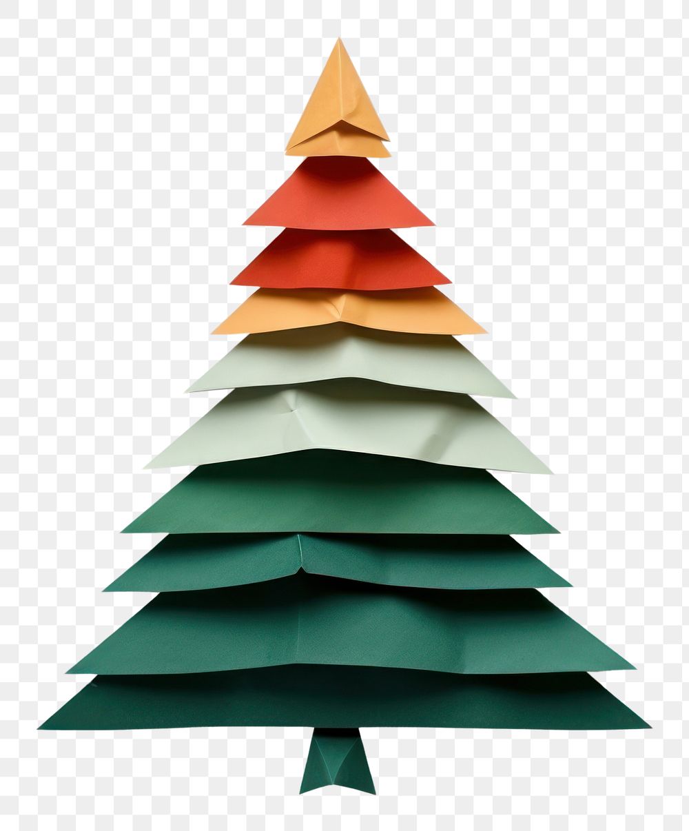 PNG Simple Christmas tree paper christmas origami. AI generated Image by rawpixel.