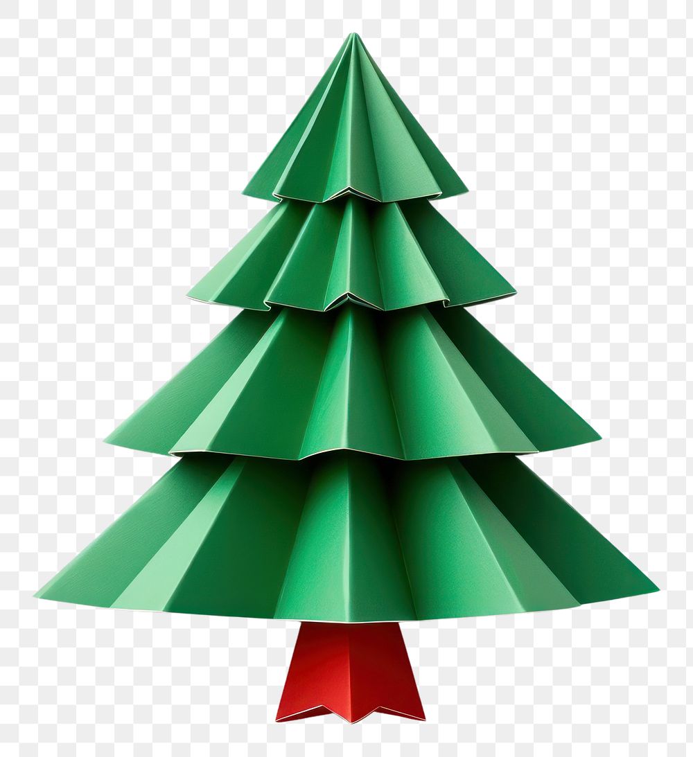 PNG Minimal Christmas tree paper christmas origami. AI generated Image by rawpixel.