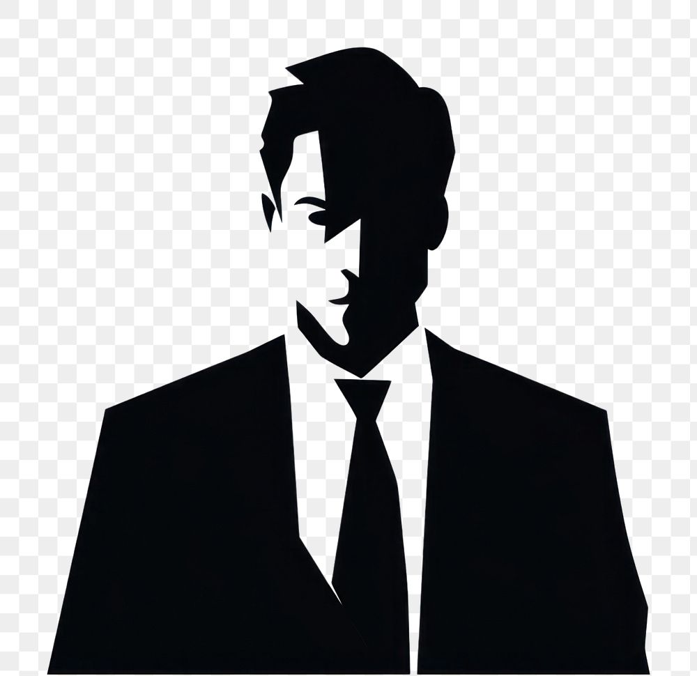 PNG  Businessman silhouette adult white background. AI generated Image by rawpixel.
