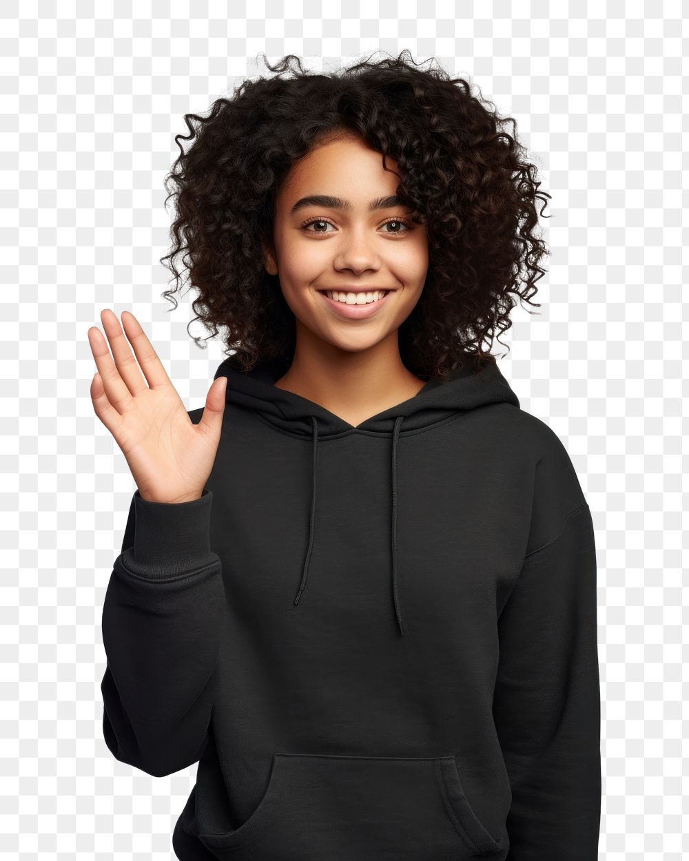 PNG Teenage girl portrait sweatshirt sweater. AI generated Image by rawpixel.