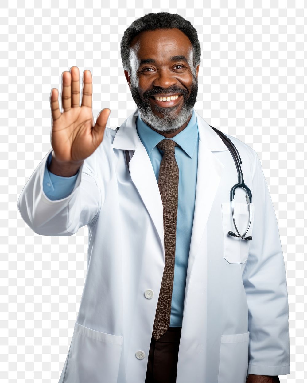 PNG African american male doctor portrait adult hand. AI generated Image by rawpixel.