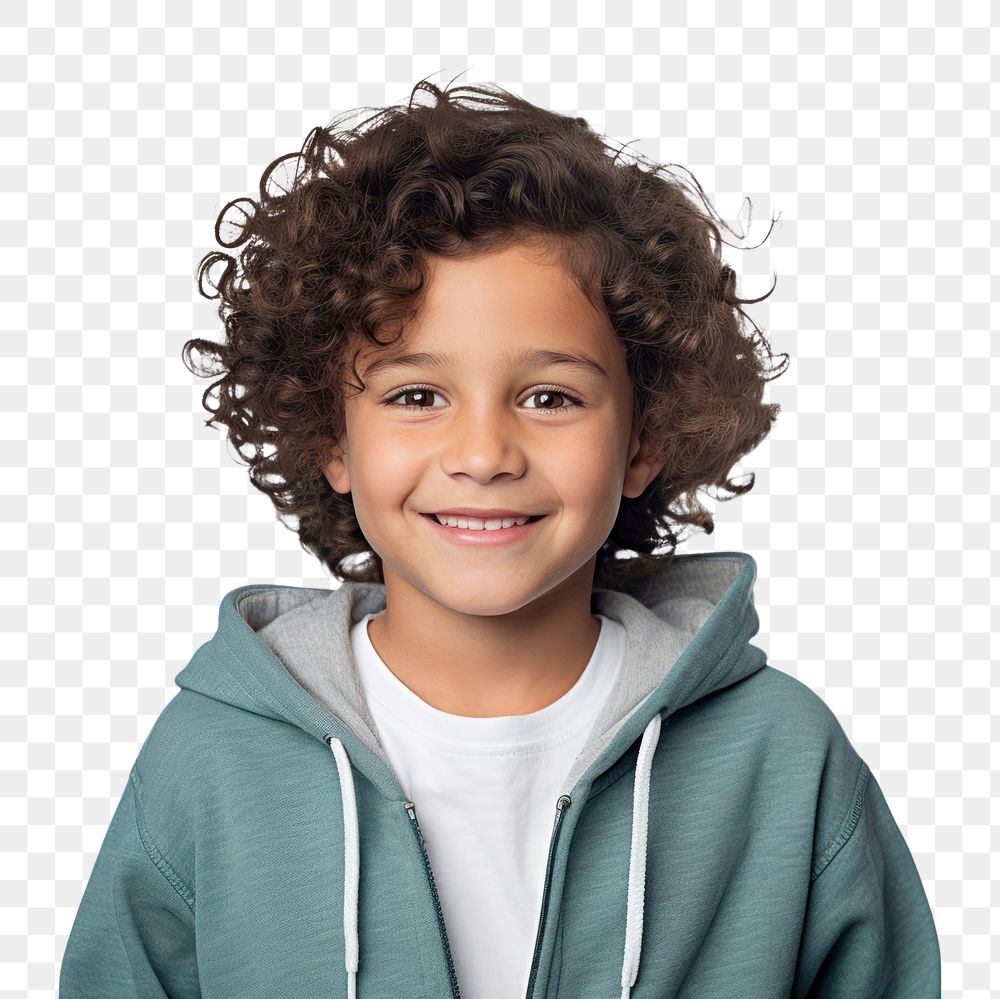 PNG  Young boy smiling sweatshirt portrait hoodie. AI generated Image by rawpixel.