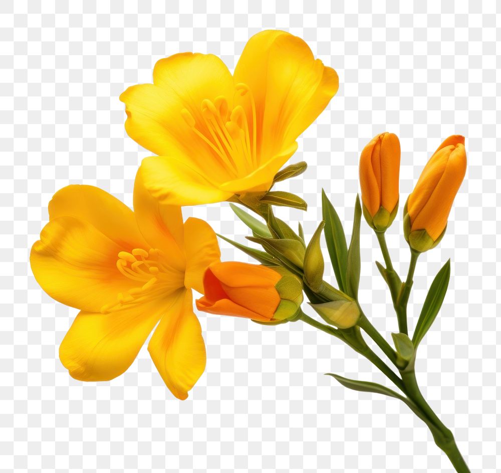 PNG Freesia flower blossom petal. AI generated Image by rawpixel.