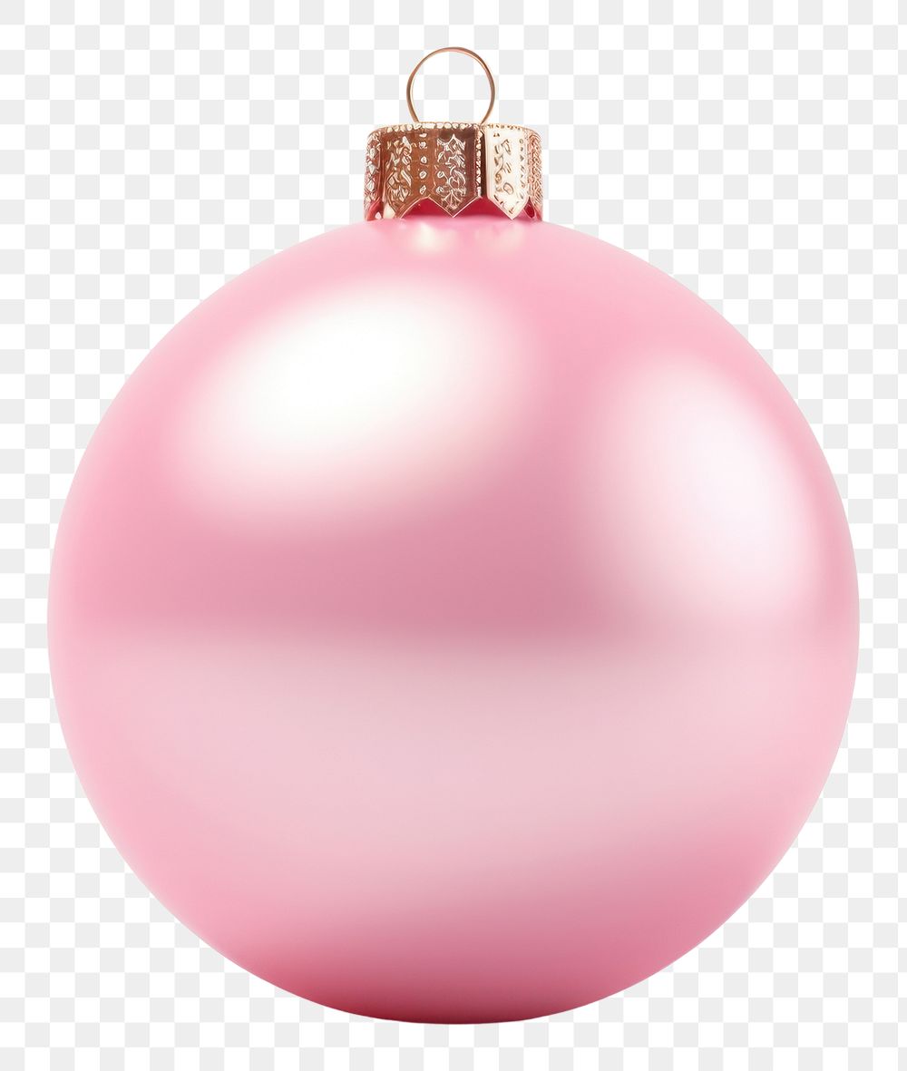PNG Pink christmas ball white background illuminated celebration. AI generated Image by rawpixel.