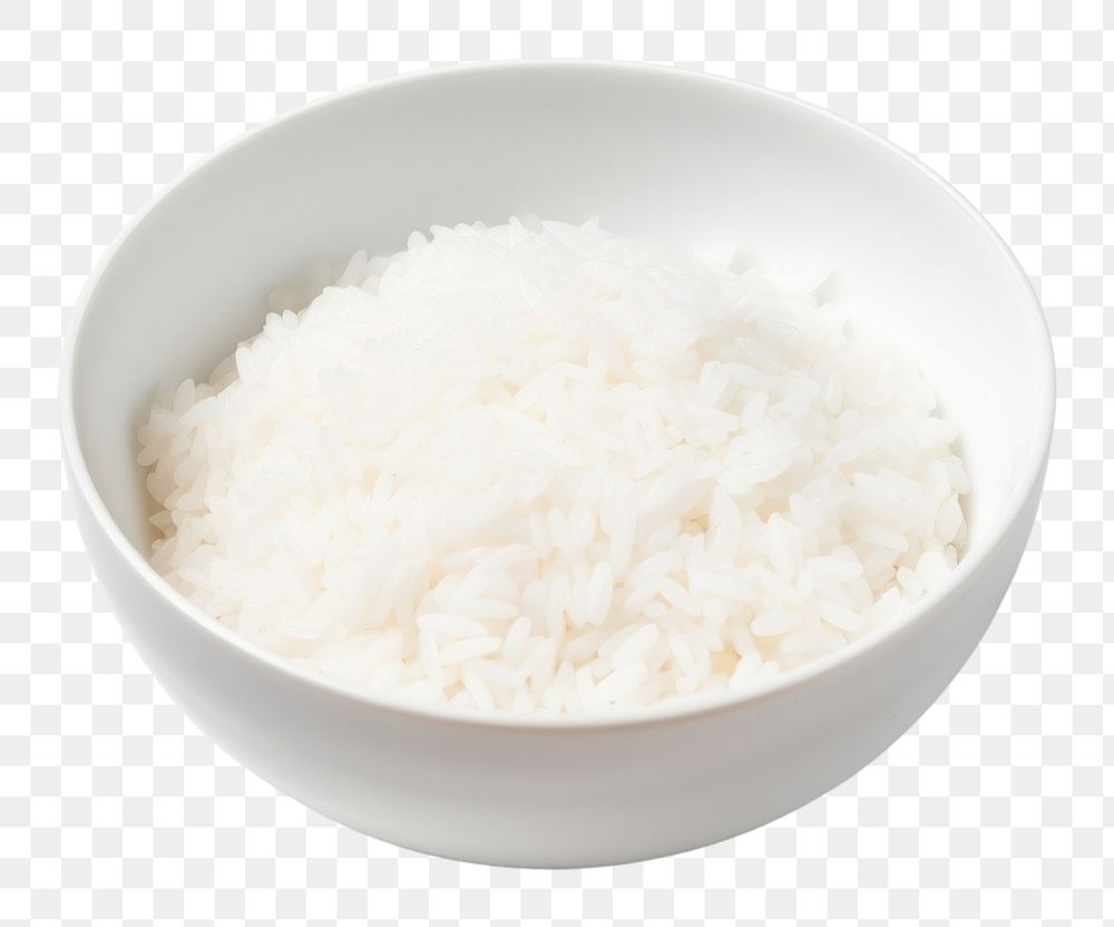 PNG Rice bowl white food  