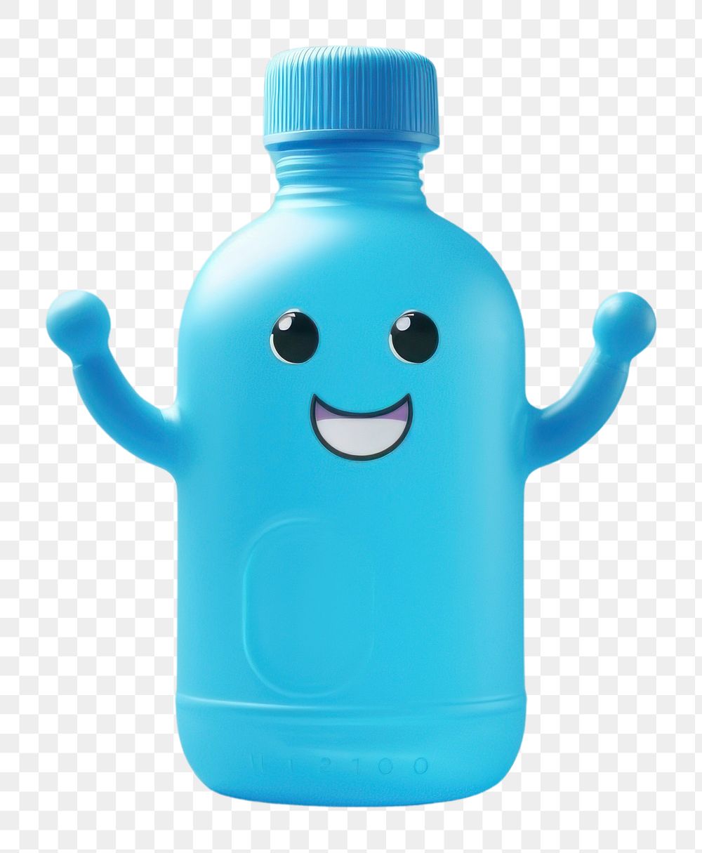 PNG Water bottle cartoon anthropomorphic water bottle. AI generated Image by rawpixel.