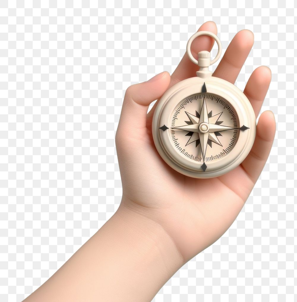 PNG Compass holding shape hand. AI generated Image by rawpixel.