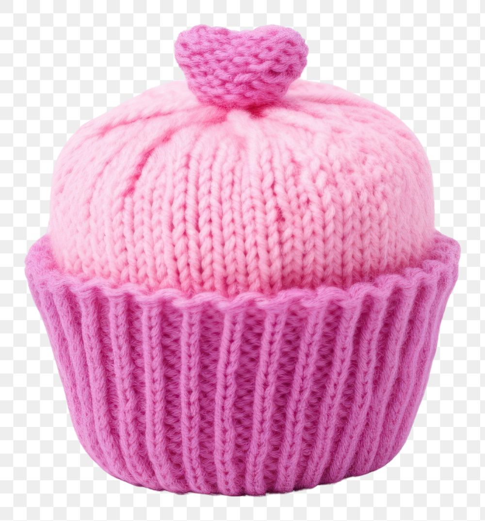 PNG  Cake knitted cupcake dessert. AI generated Image by rawpixel.