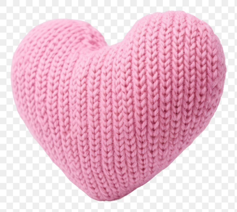 PNG  Heart knitted toy material