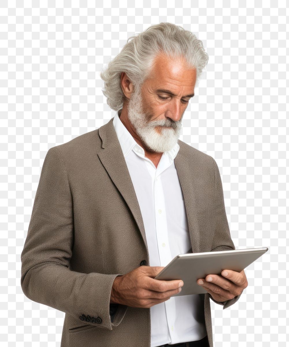 PNG Computer portrait reading adult. AI generated Image by rawpixel.