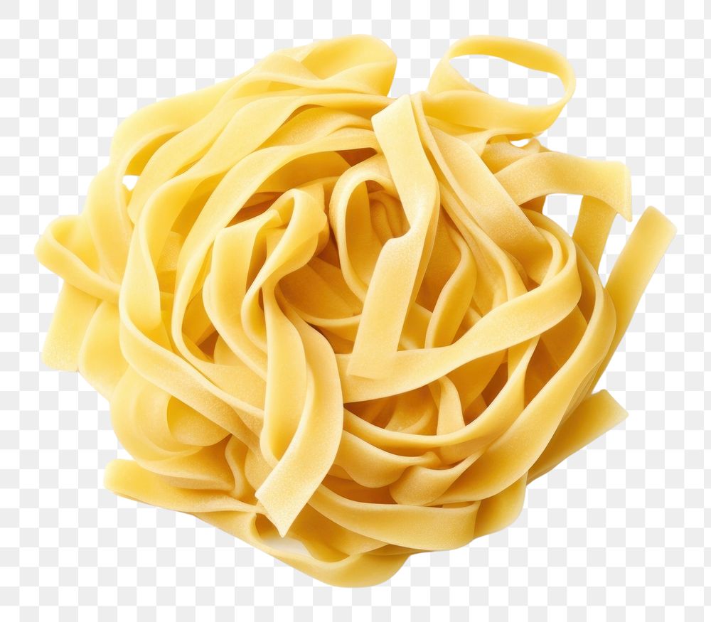 PNG  Uncooked nest of tagliatelle pasta spaghetti food. AI generated Image by rawpixel.
