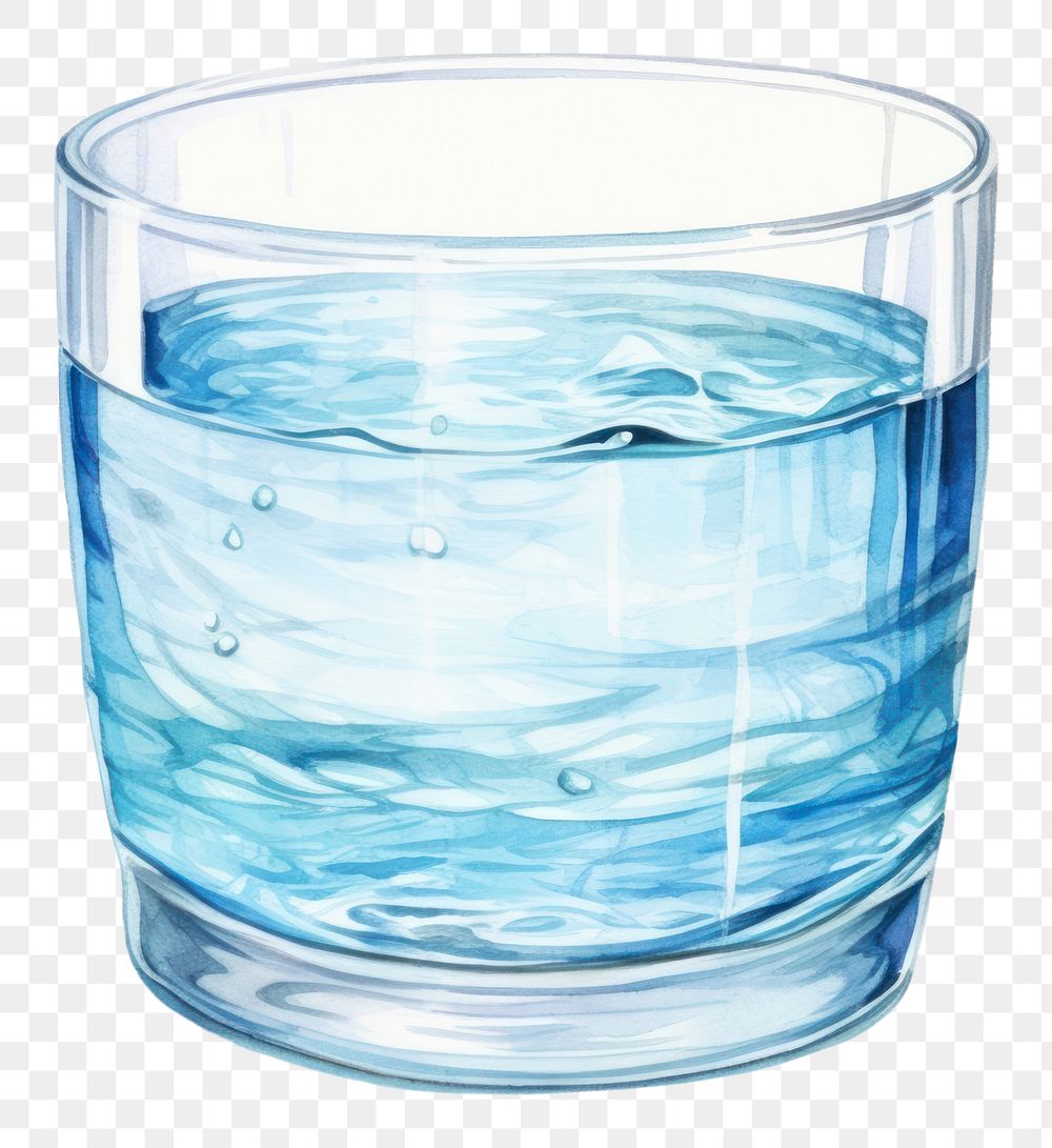 PNG Water glass white background refreshment. AI generated Image by rawpixel.
