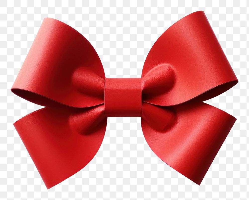 PNG Red bow paper white background celebration. AI generated Image by rawpixel.