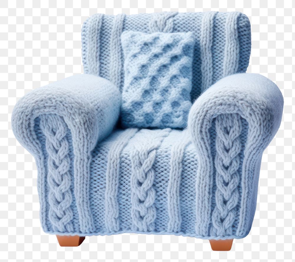 PNG  Knitted cute toy armchair furniture sweater