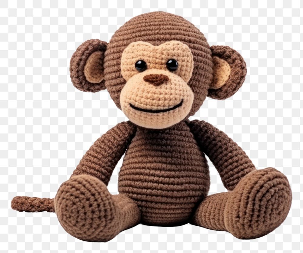 PNG  Baby monky toy plush cute. AI generated Image by rawpixel.