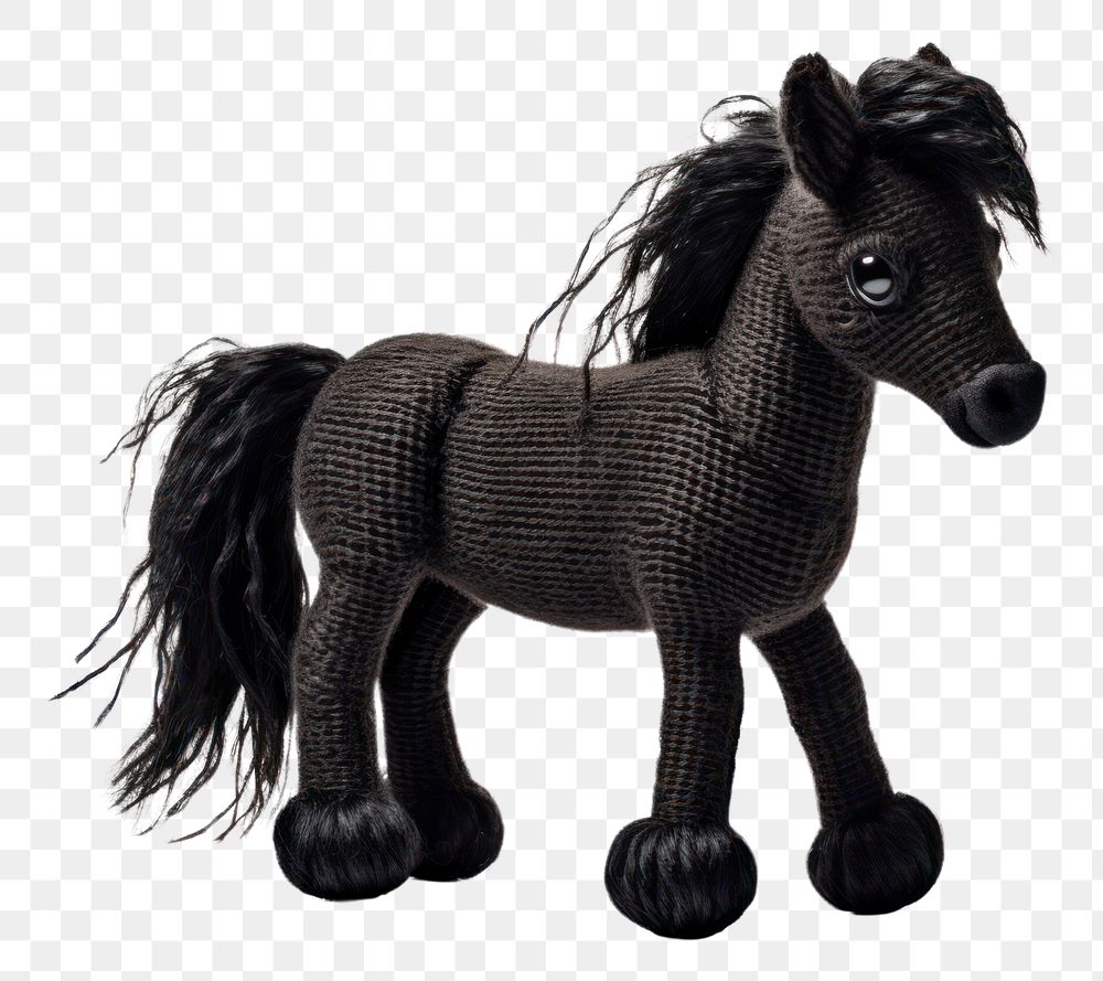 PNG  Black horse mammal animal toy. AI generated Image by rawpixel.