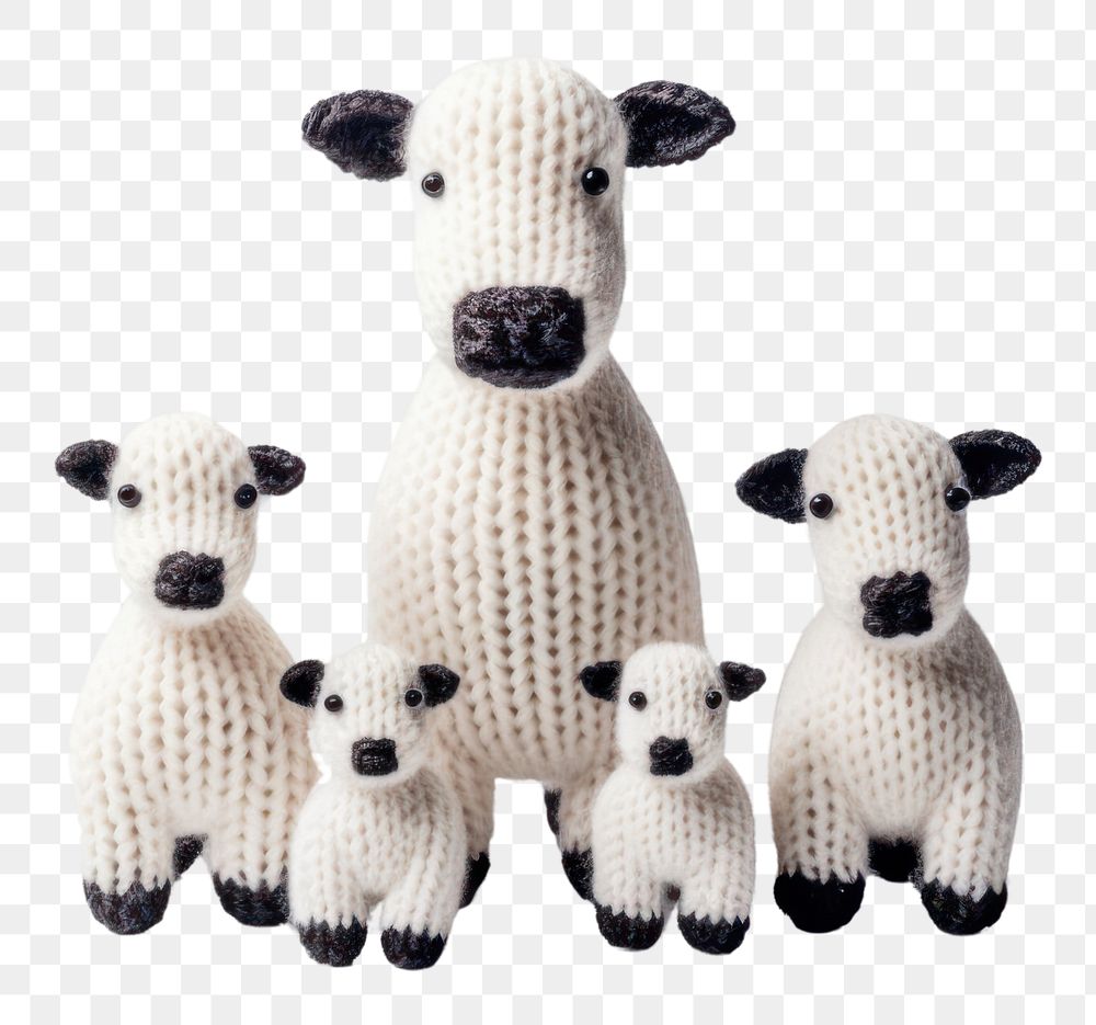 PNG  Cow family toy mammal animal. AI generated Image by rawpixel.