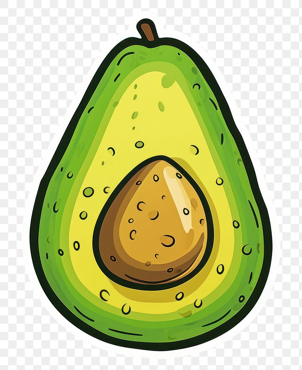 PNG  Half avocado fruit food freshness. AI generated Image by rawpixel.
