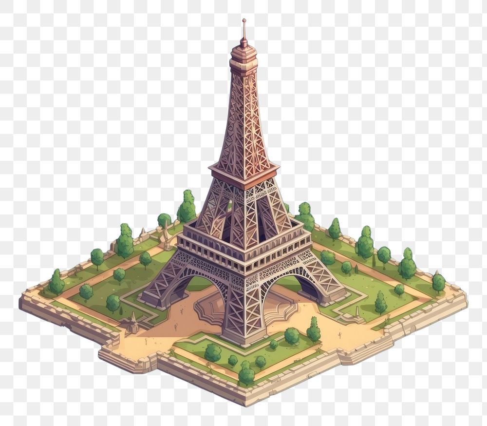 PNG Eiffel tower architecture building outdoors. AI generated Image by rawpixel.