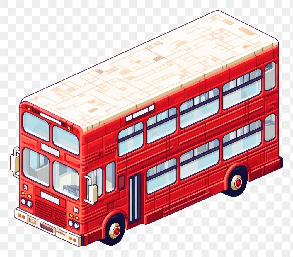 PNG Simple red double decker bus isolated vehicle transportation architecture. AI generated Image by rawpixel.