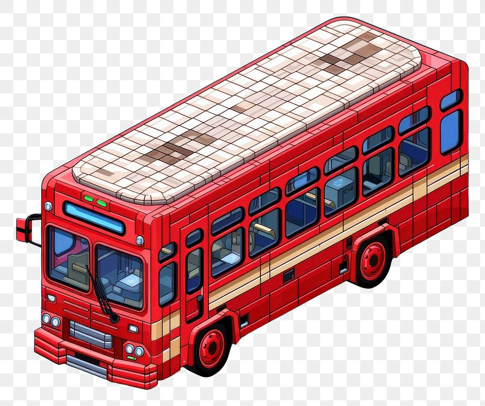 PNG Simple red double decker bus isolated vehicle transportation architecture. AI generated Image by rawpixel.
