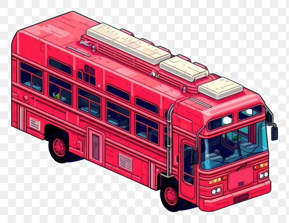 PNG Simple red double decker bus isolated vehicle transportation travel. AI generated Image by rawpixel.