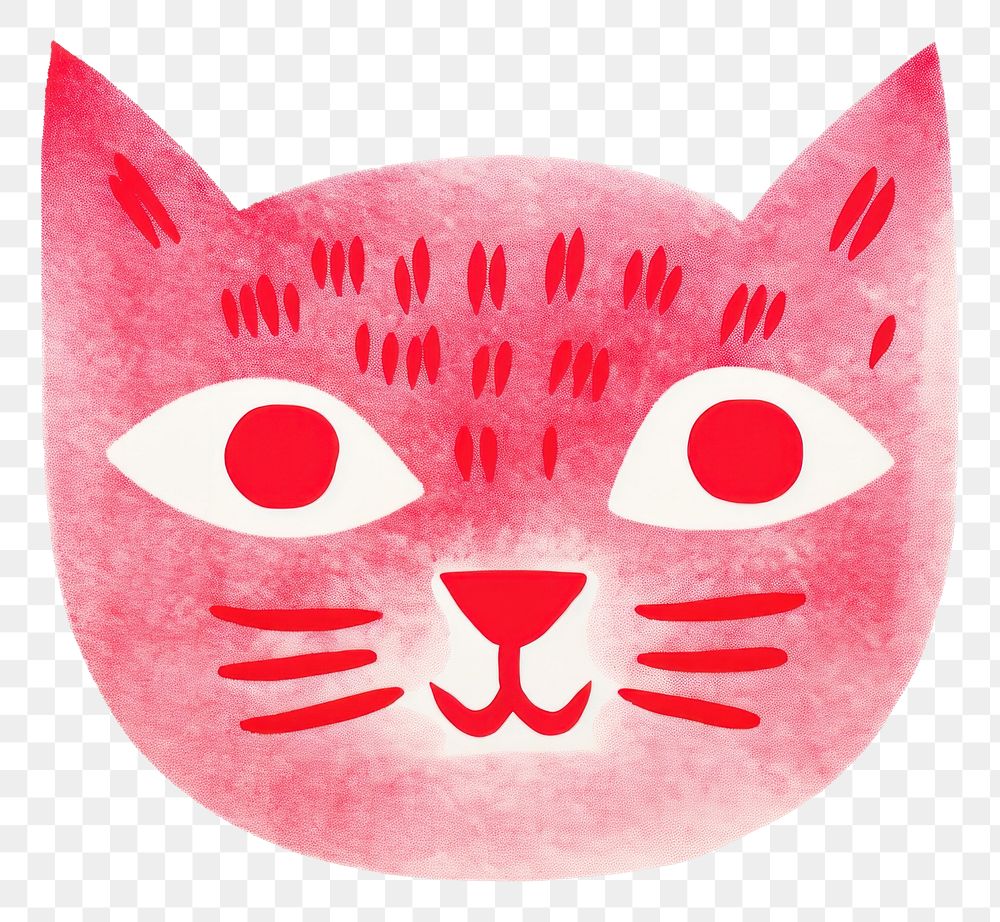 PNG Cat animal face art. AI generated Image by rawpixel.