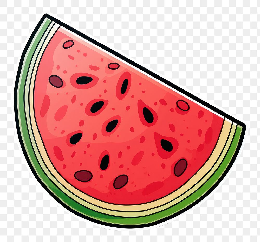PNG  Watermelon fruit slice plant. AI generated Image by rawpixel.