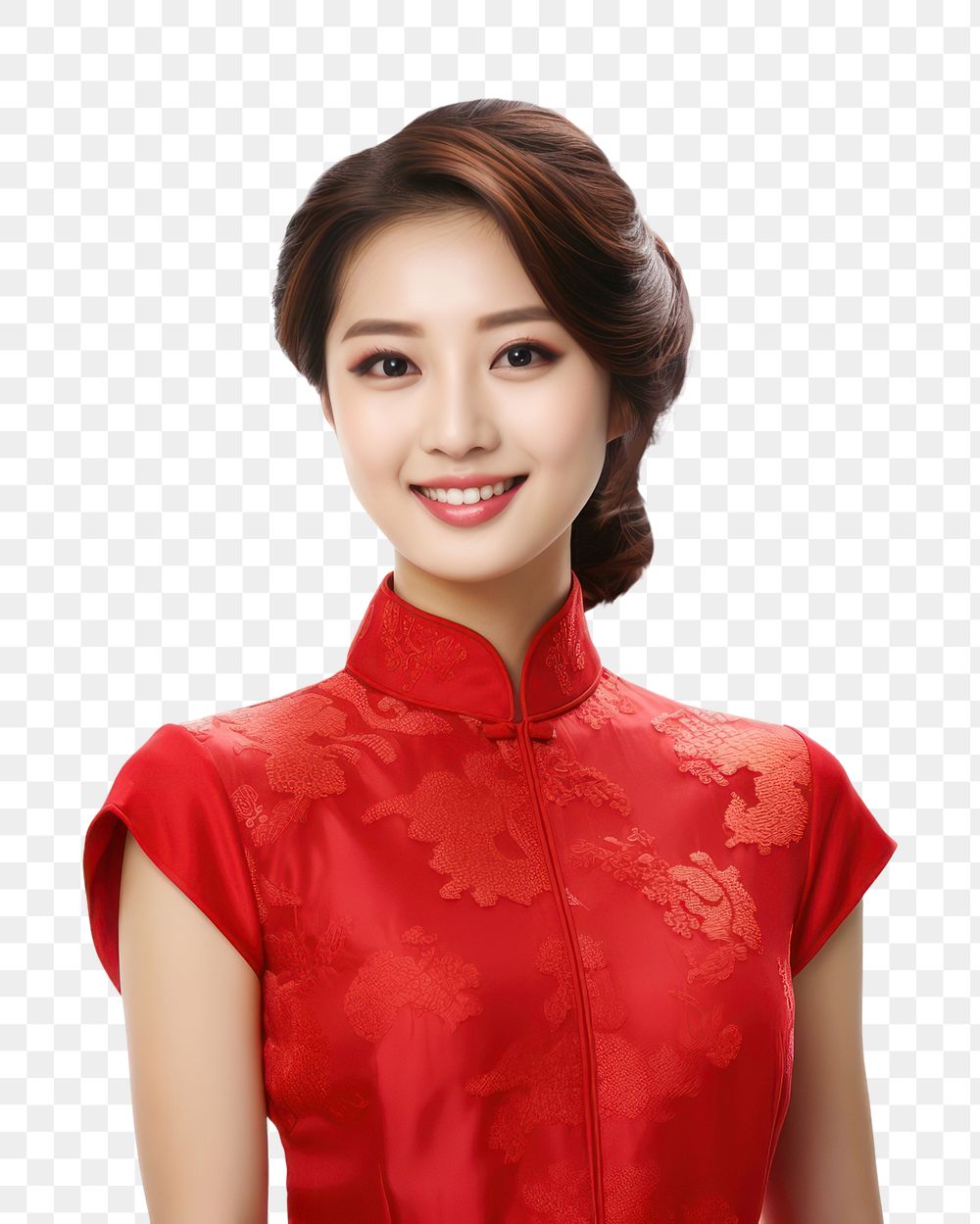 PNG Qipao Chinese new year Chinese woman portrait. AI generated Image by rawpixel.