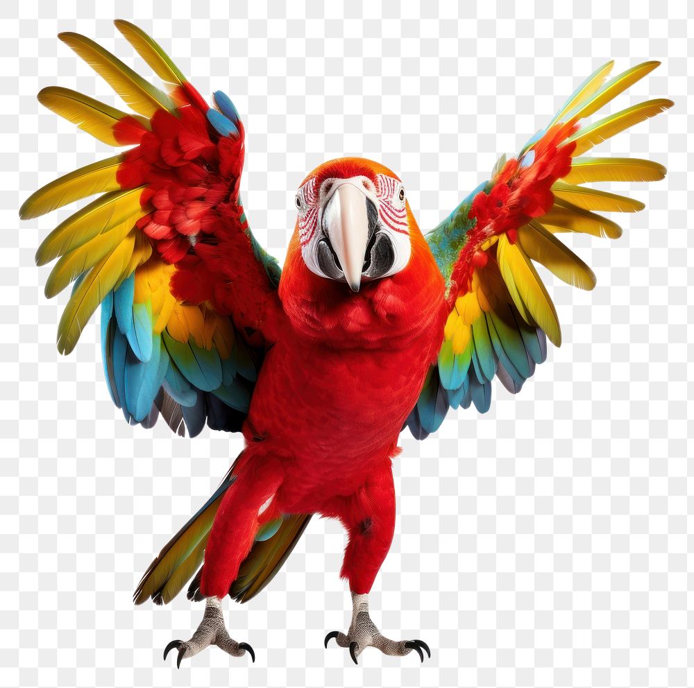 PNG Happy smiling dancing african parrot animal bird white background. AI generated Image by rawpixel.