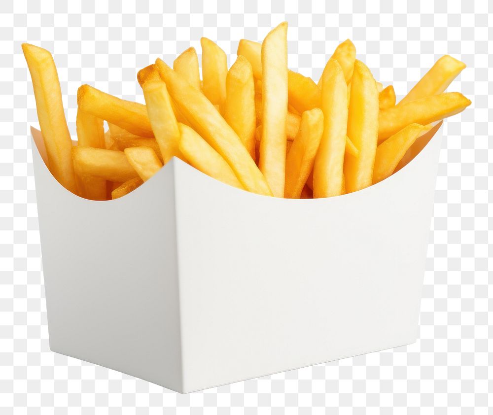 Food paper fries white background. AI generated Image by rawpixel.