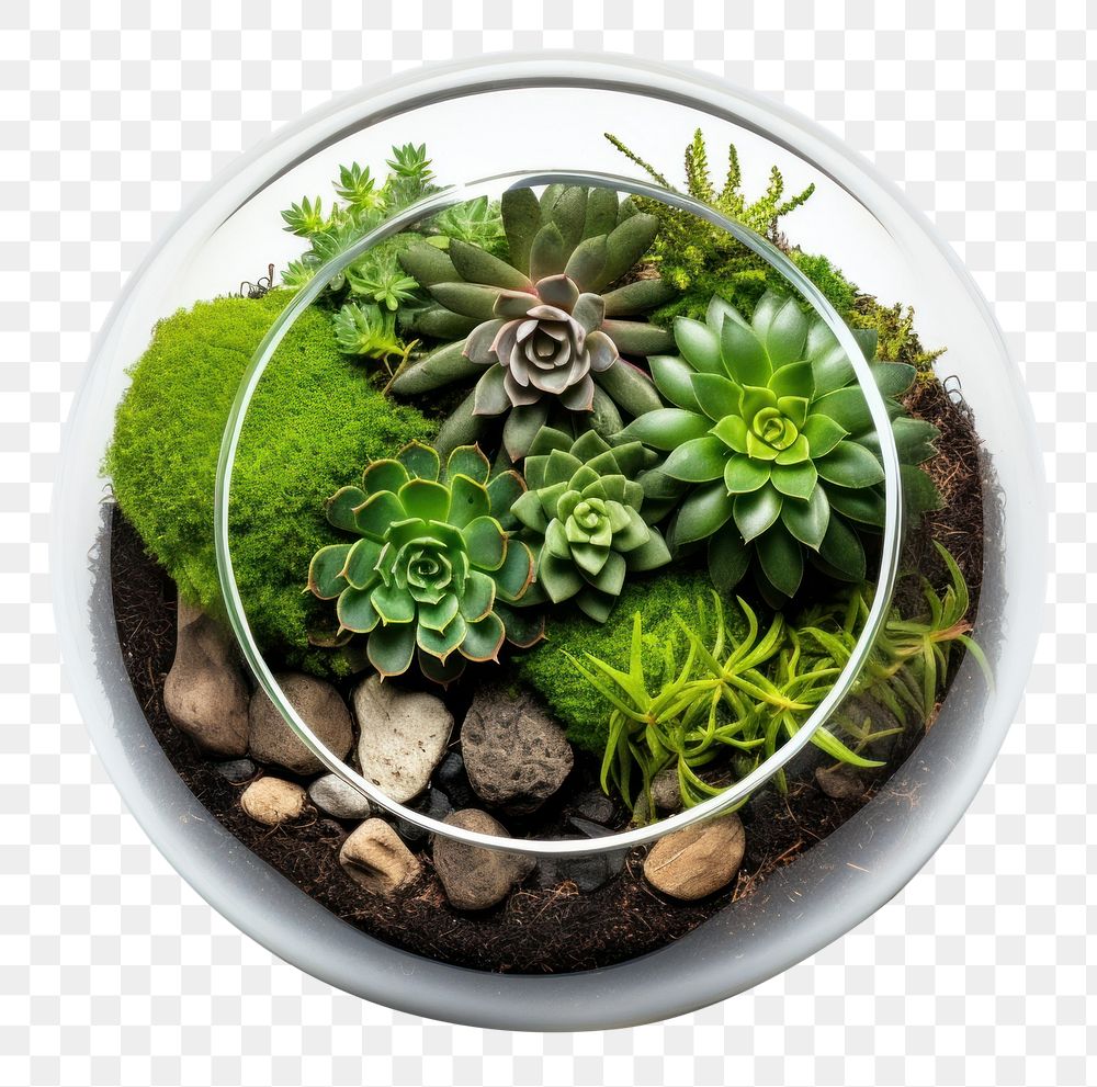 PNG  A terrarium nature plant houseplant. AI generated Image by rawpixel.