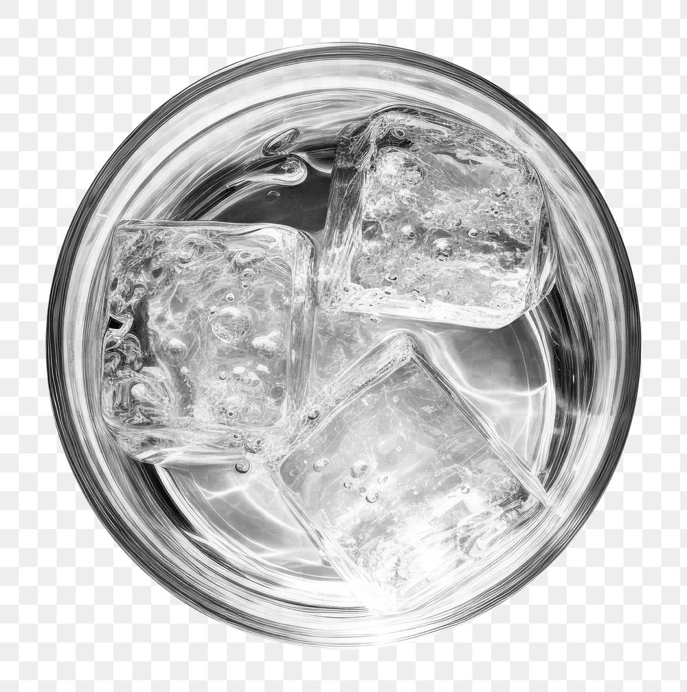 PNG  A water glass ice transparent refreshment. AI generated Image by rawpixel.