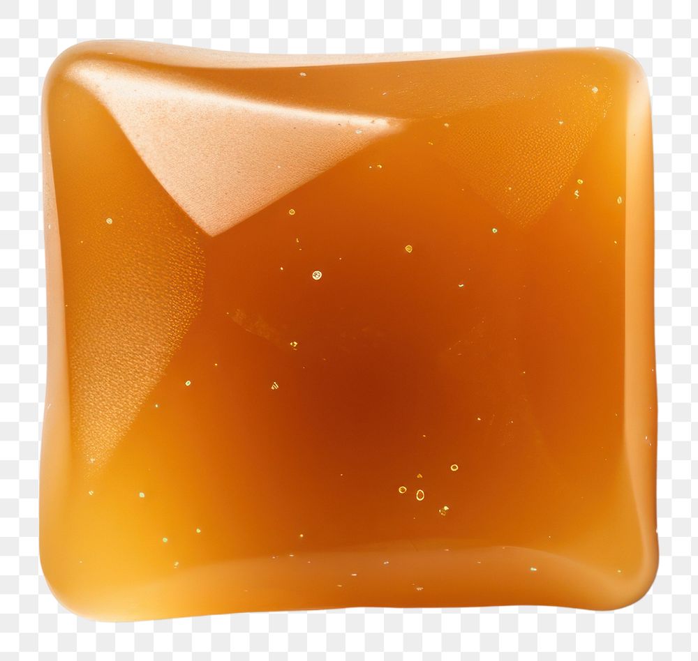PNG  A butterscotch candie gemstone jewelry white background. AI generated Image by rawpixel.