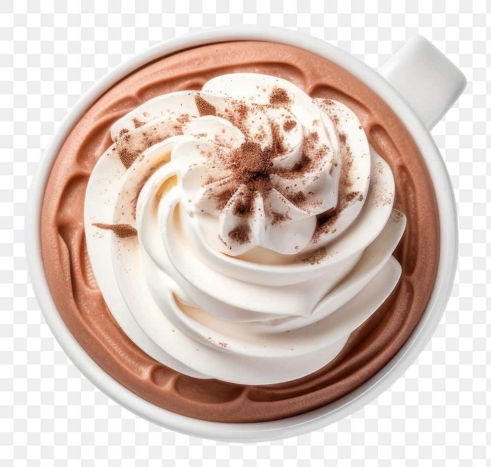 PNG  Chocolate cream dessert whipped. AI generated Image by rawpixel.