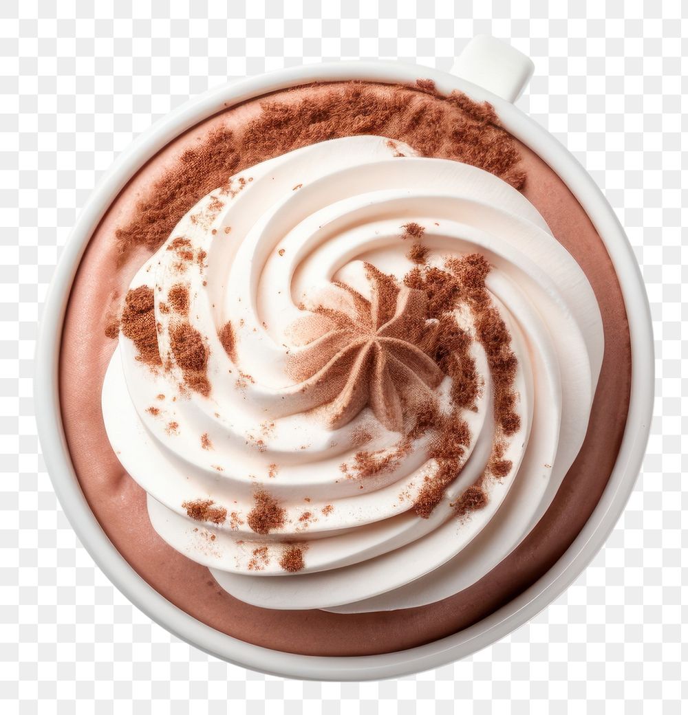 PNG  Cream chocolate dessert whipped. AI generated Image by rawpixel.