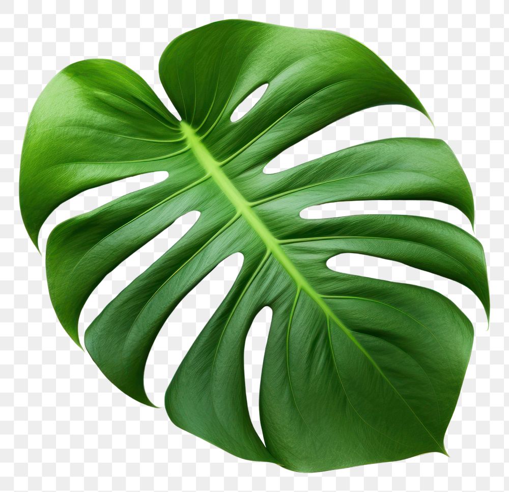 PNG  A mini monstera leaf plant white background xanthosoma. AI generated Image by rawpixel.