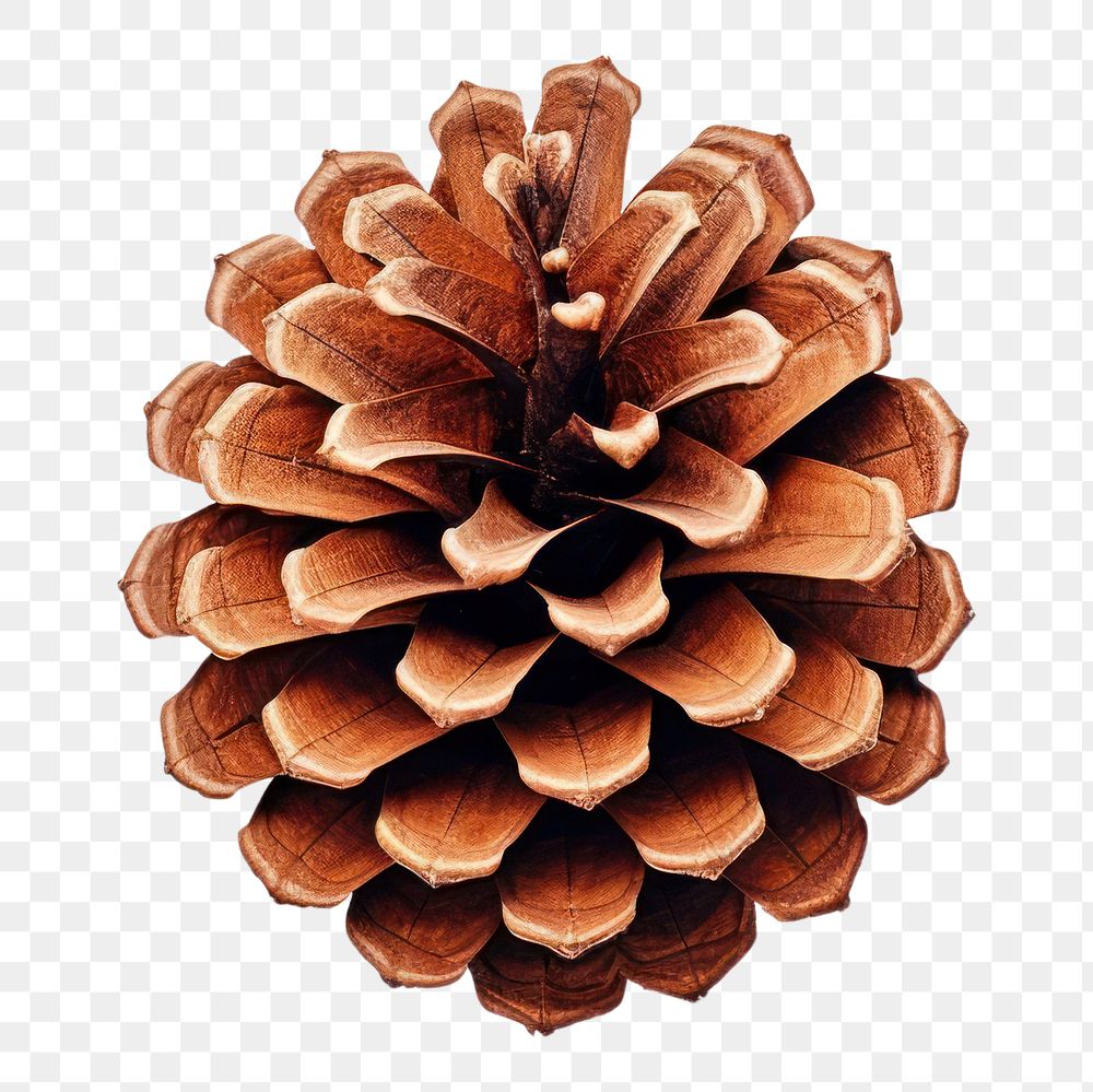 PNG  A pine cone plant white background pattern. AI generated Image by rawpixel.