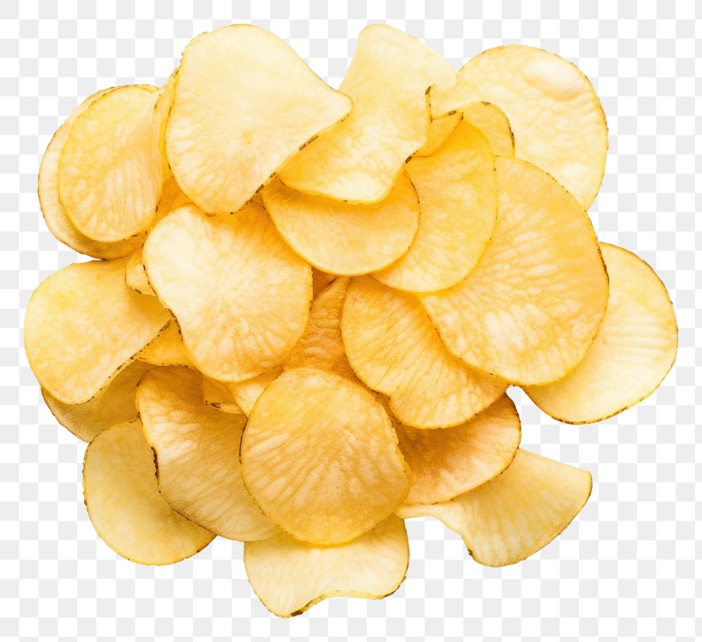 PNG  A potato chips fruit plant food. AI generated Image by rawpixel.