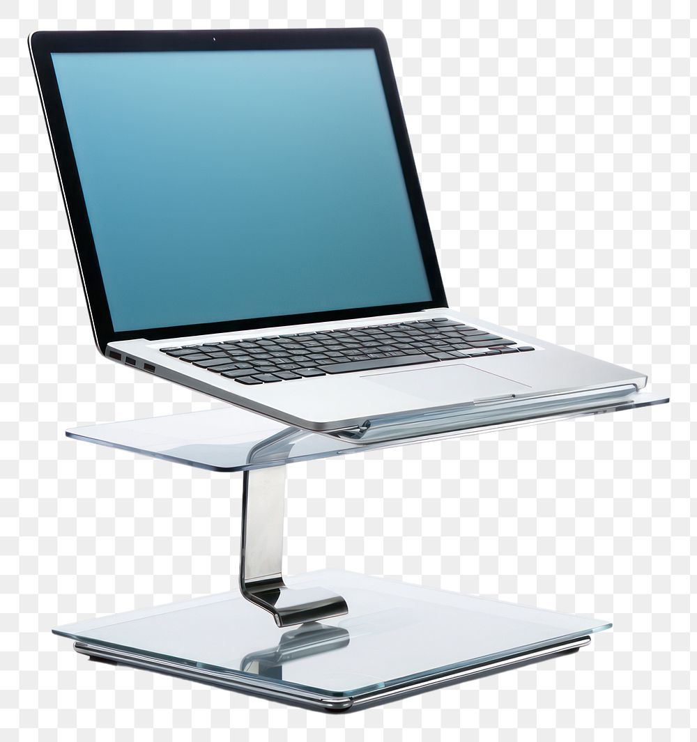 PNG  Laptop stand furniture computer table. AI generated Image by rawpixel.