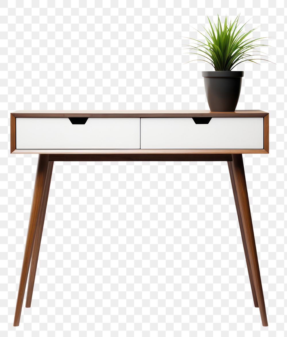 PNG  Modern console table furniture sideboard white. AI generated Image by rawpixel.