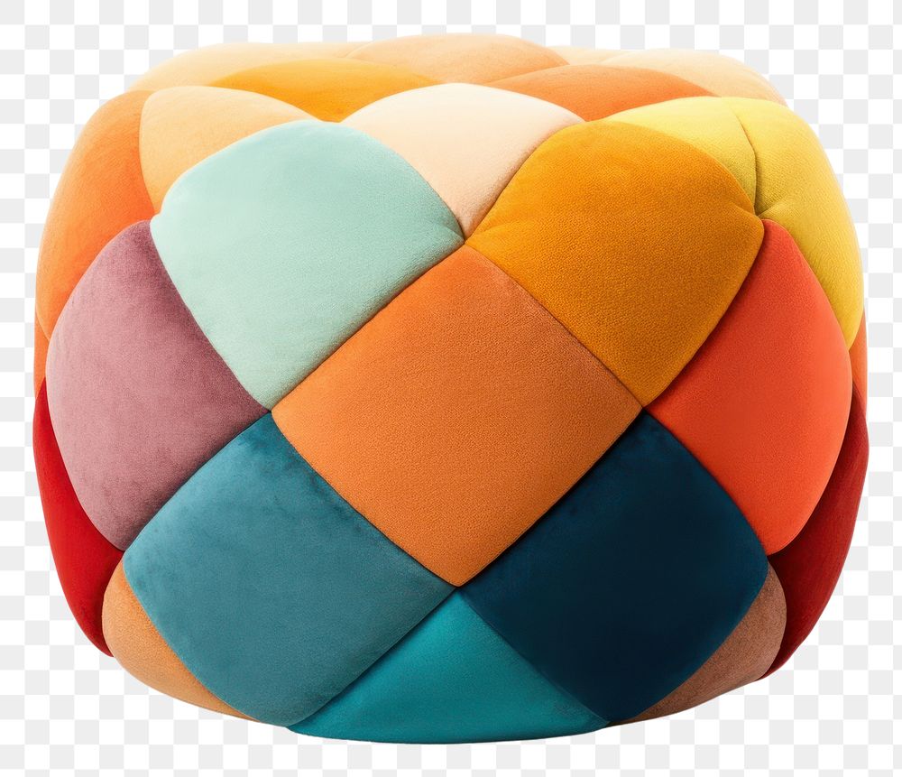 PNG  Pouf furniture white background creativity. AI generated Image by rawpixel.