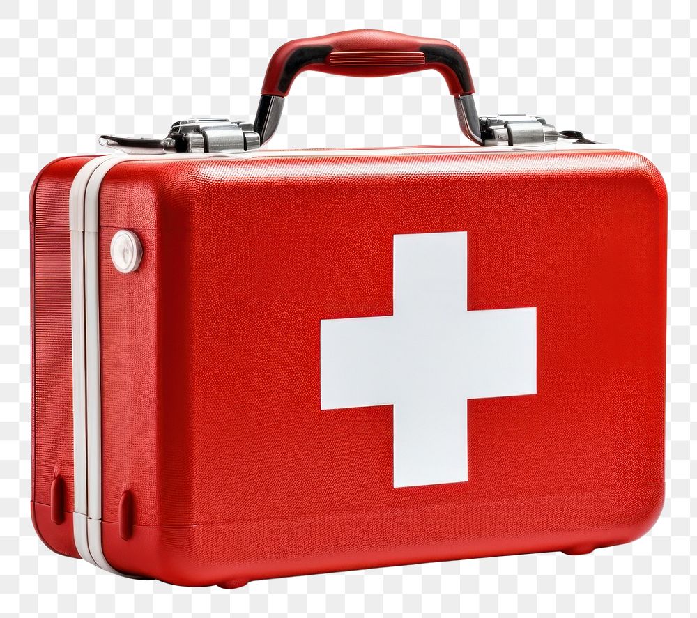 PNG First aid kit white background first aid suitcase. AI generated Image by rawpixel.