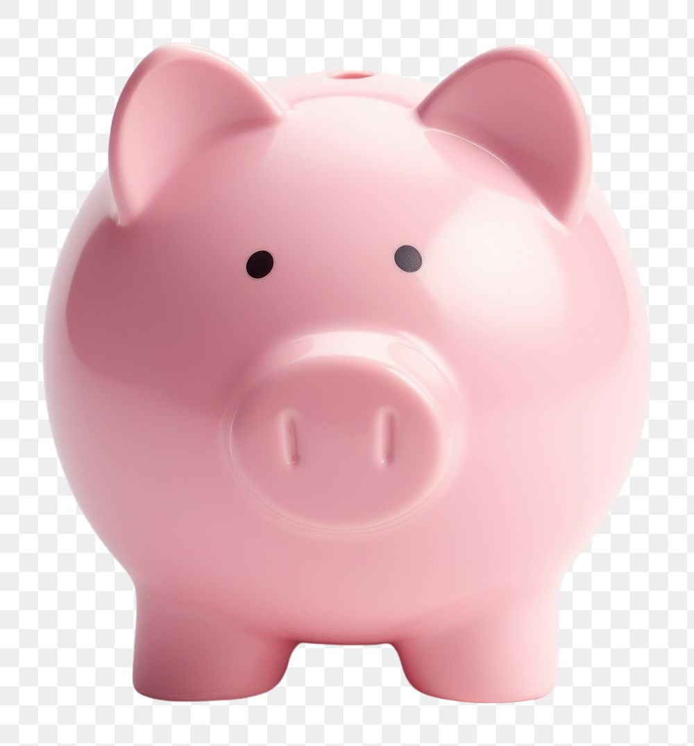 PNG  A piggy pink bank savings representation investment. AI generated Image by rawpixel.